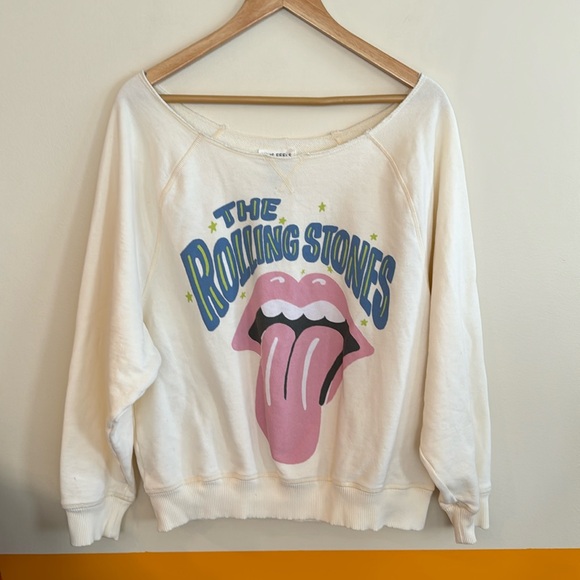 AE Off-the-Shoulder Rolling Stones Graphic
Sweatshirt - Picture 2 of 8